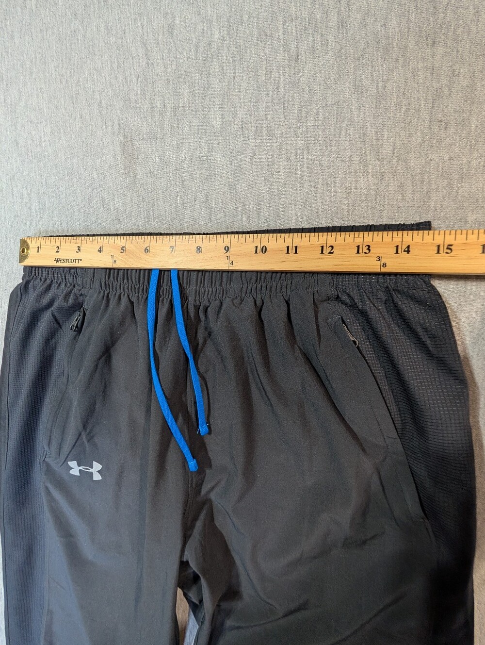 Under Armour Joggers Track Pants Men's Large Black Blue - Picture 4 of 12